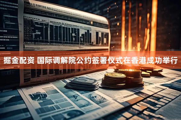 掘金配资 国际调解院公约签署仪式在香港成功举行